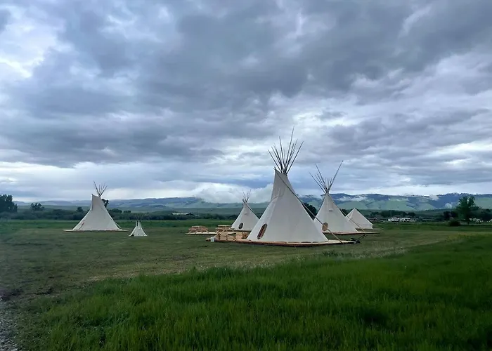 Rustic Elegance: Tipi Glamping By Wind River Mountains In Fort Washakie