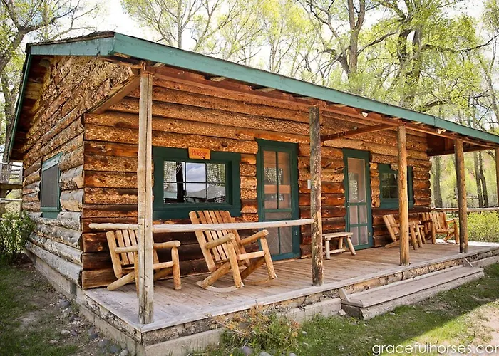 Rustic Vacation Cabin On Idyllic Dude Ranch With Horseback Riding Trails In Dubois, Wyoming
